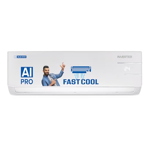 Blue Star 1.5 Ton 5 Star Inverter Split AC with (Copper, Smart Ready, Convertible 5...