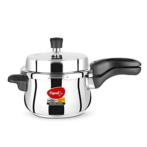 Pigeon by Stovekraft 14502 Induction Base Outer Lid Stainless Steel Pressure Cooker,...