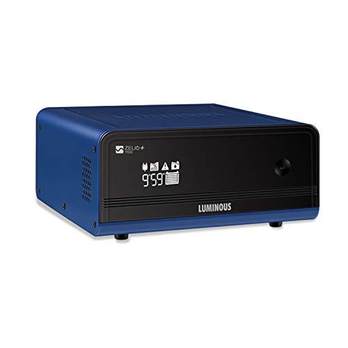 Luminous Zelio+ 1100 Inverter for Home, Office & Shops | 900VA/12V Pure Sinewave |...