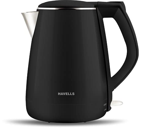 Havells Electric Kettle Aqua Plus 1250 Watts 1.2 liters , Double Layered Cool Touch...