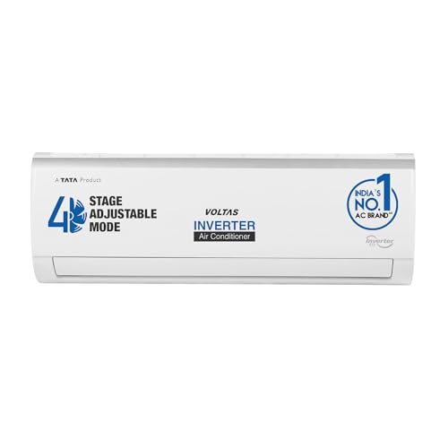 Voltas 1.5 Ton 5 Star Inverter Split AC (Copper, 4-in-1 Adjustable Mode, Anti-dust...