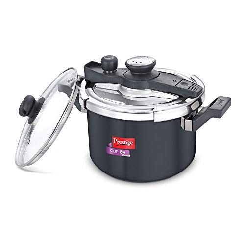 Prestige Svachh Clip-on 5 Liter Hard Anodised Outer Lid Aluminium Pressure Cooker,...