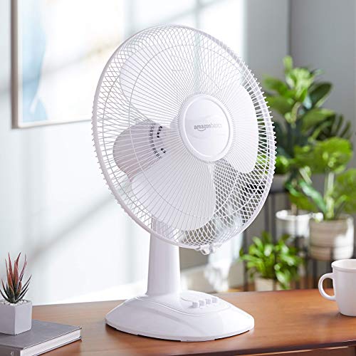 amazon basics High Speed Table Fan for Cooling with Automatic Oscillation (400 mm,...