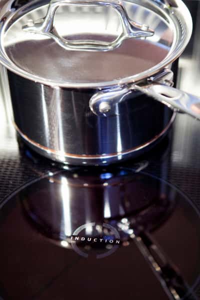 aluminium cookware on induction cooktop
