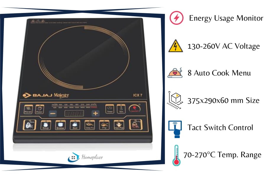 Bajaj Majesty ICX 7 1900 watt Induction Cooktop