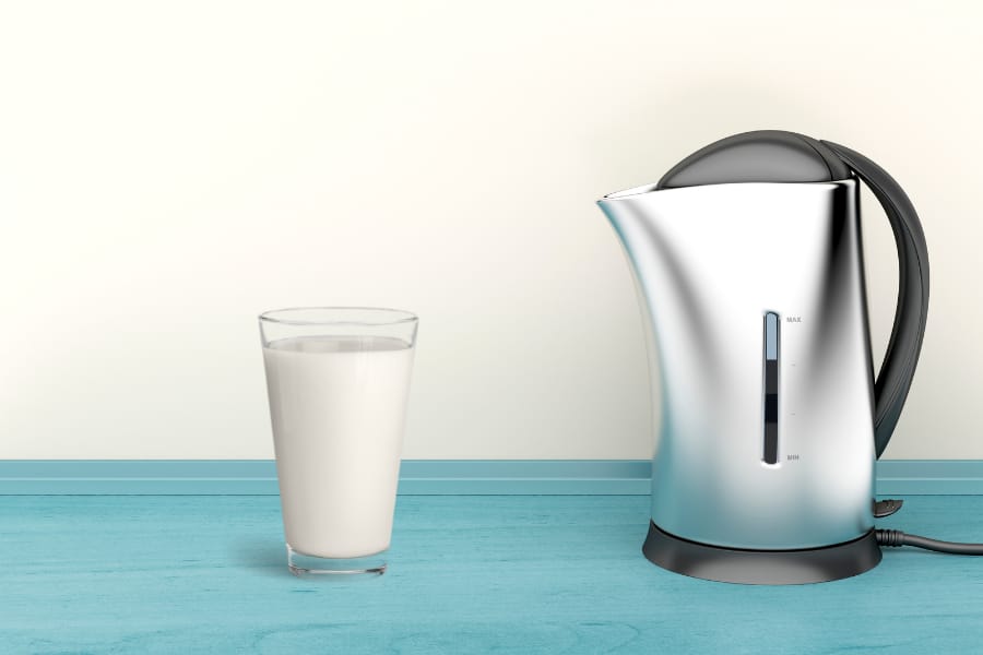boiling milk on electric kettle