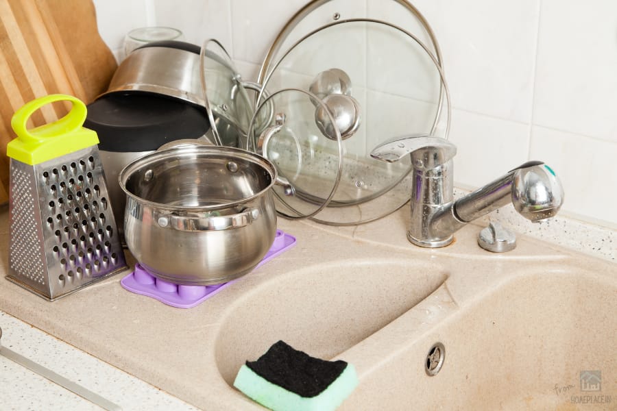 Correct way to clean medium-soiled stainless steel cookware
