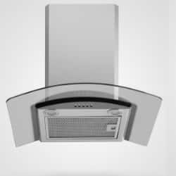 curved glass chimney