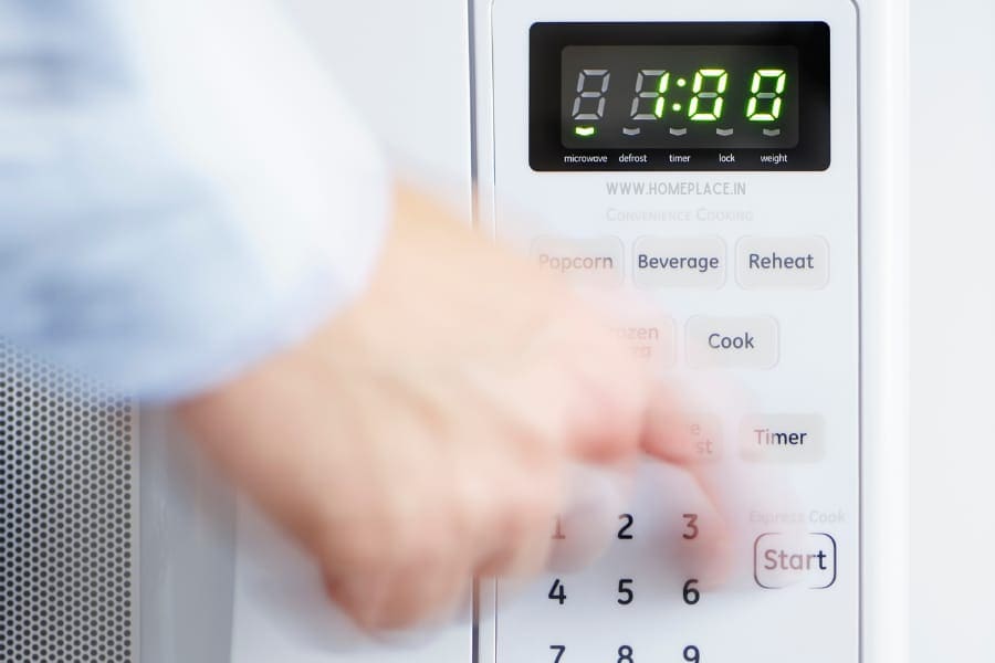 digital display of convection microwave oven