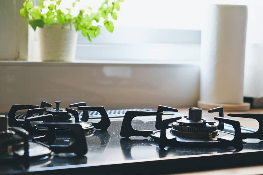 gas stove in Kitchen