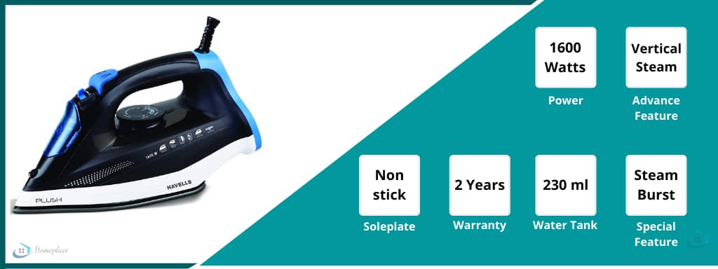 Havells Plush 1600-Watt Steam Iron