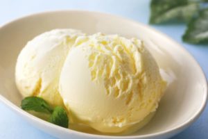 ice cream prepared in an ice cream maker