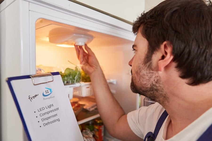 Inbuilt LED light of side by side refrigerator