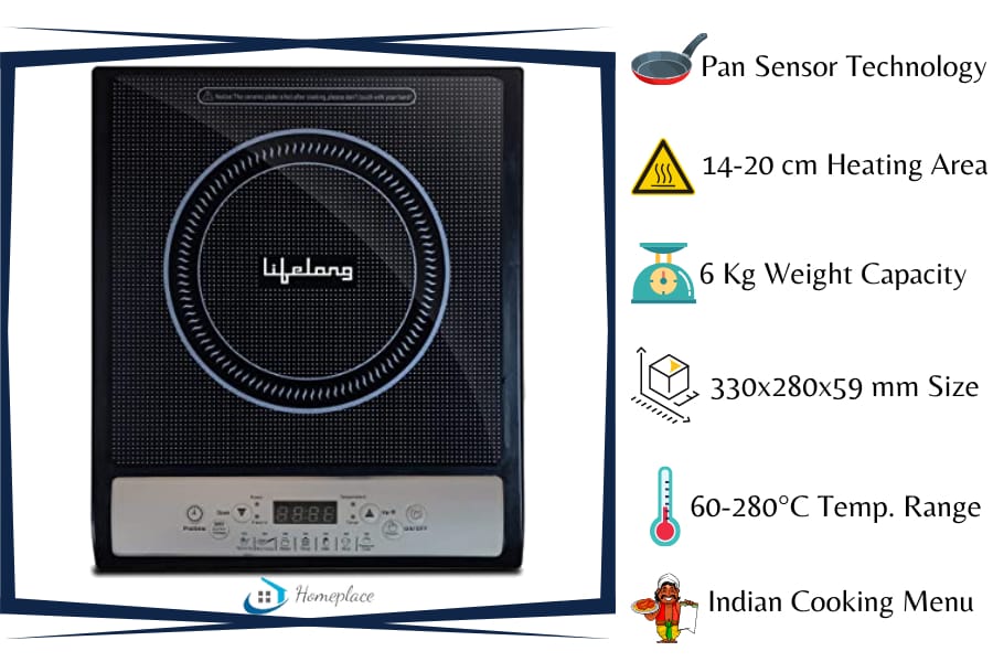 Lifelong Inferno LLIC20 1400 watt Induction Cooktop