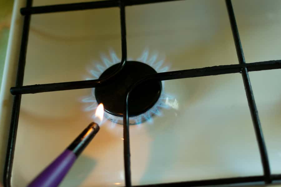 light up gas stove with electric starter
