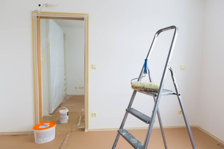 maintenance with ladder