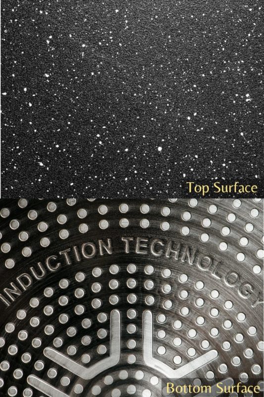 non stick cookware closer look to top and bottom surface coating materials