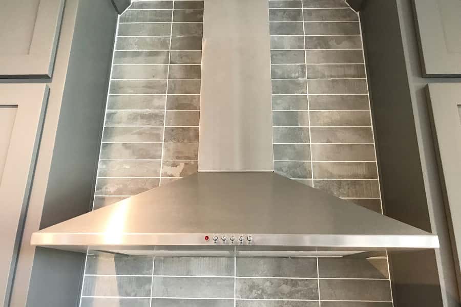 hide chimney pipe behind column and soffit