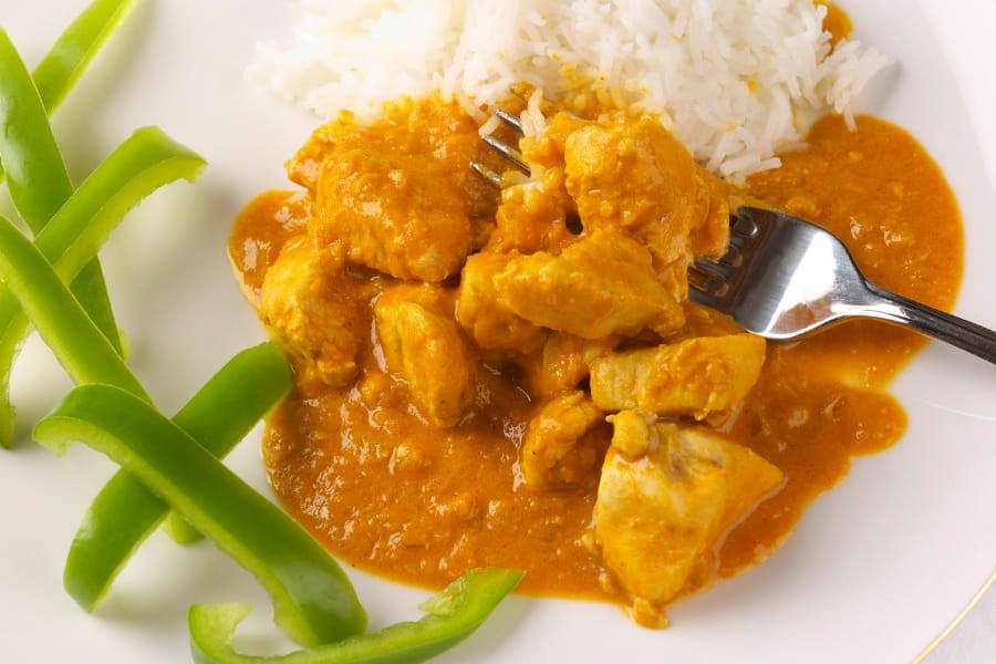 peanut chicken with rice