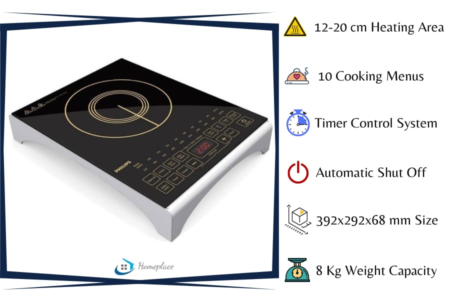 Philips Viva Collection HD493801 2100 watt Induction Cooktop