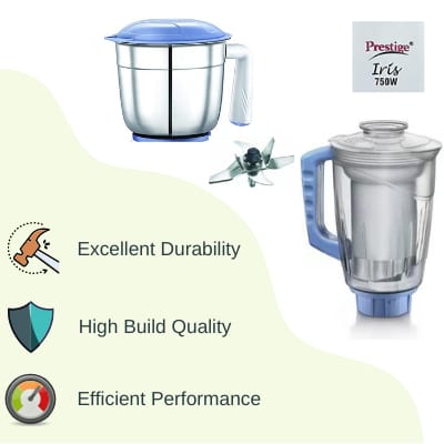 Robust Build-Quality and performance of Prestige Iris Mixer Grinder