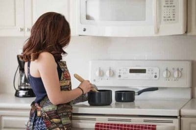 cooking on induction stove